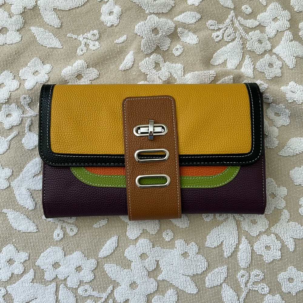 Faux leather clutch/crossbody